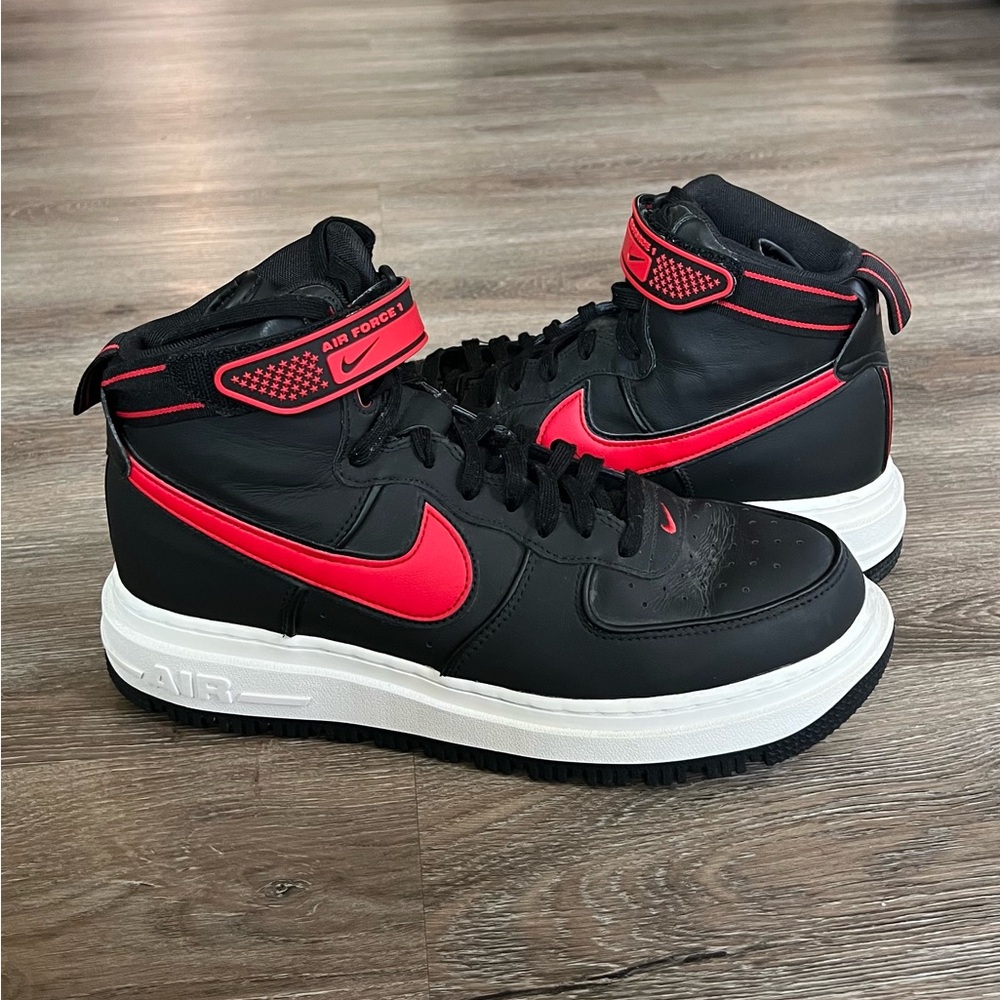 Nike Air Force 1 High Boot Black Red | US 11